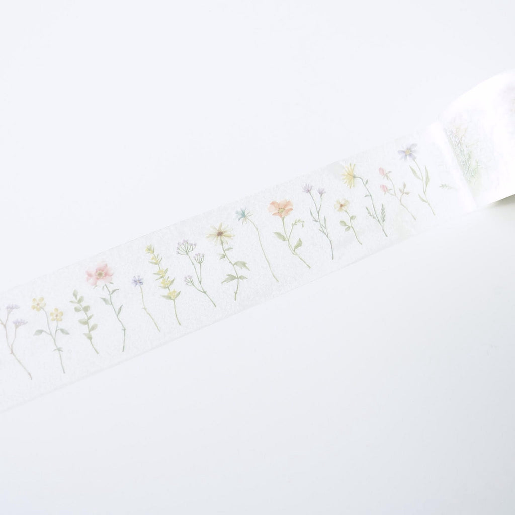 Mind Wave Vintage Clear Masking Tape - Pick Flowers