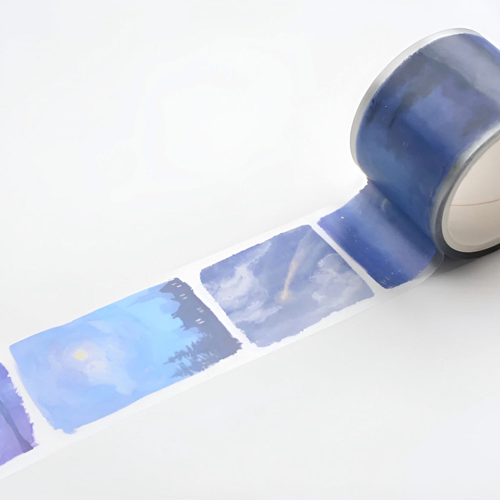 Mind Wave Wide Clear Tape - Landscape - Midnight Moonlight