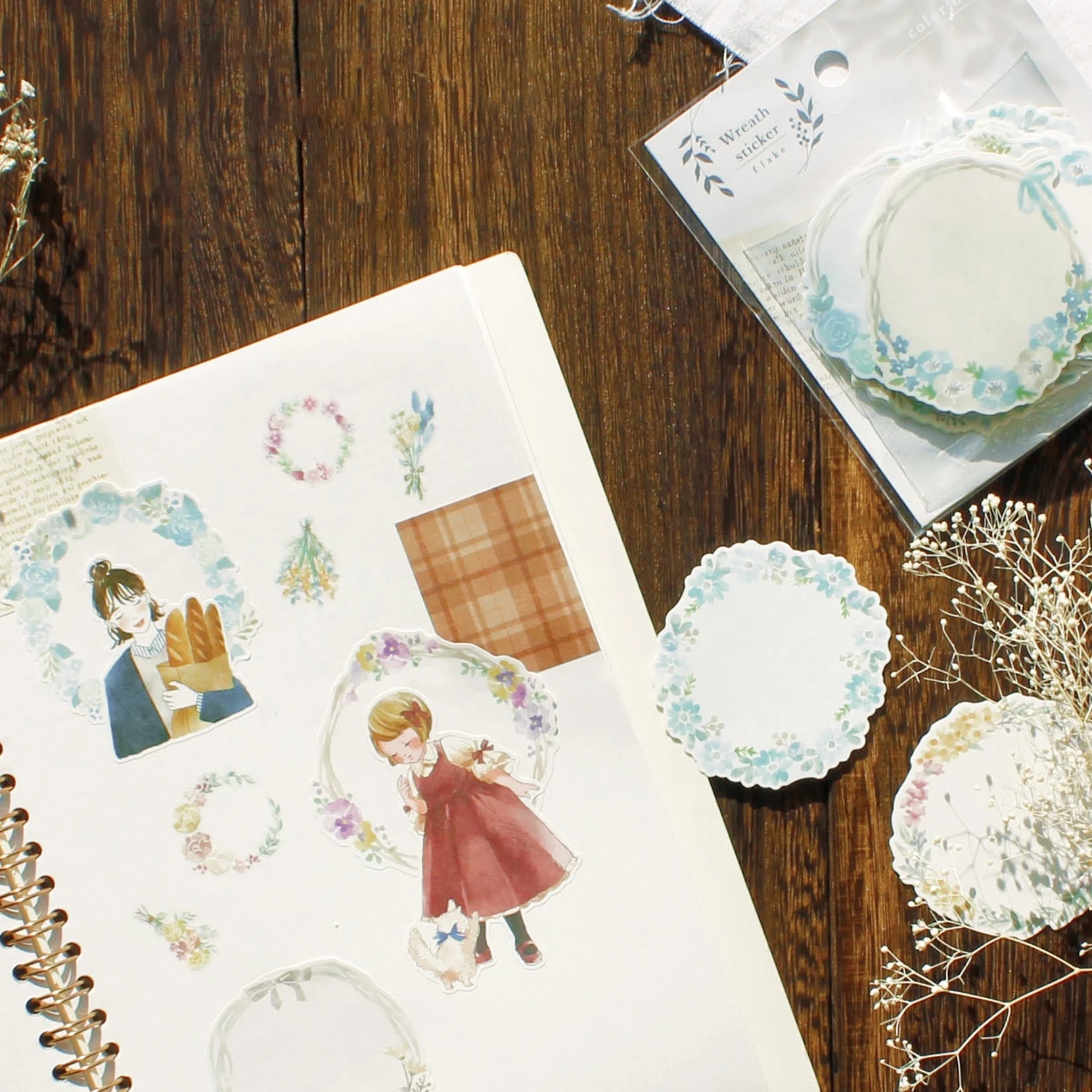 Mind Wave Wreath Stickers