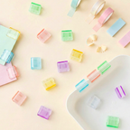 Mini Colorful Transparent Paper Clips - Set of 5