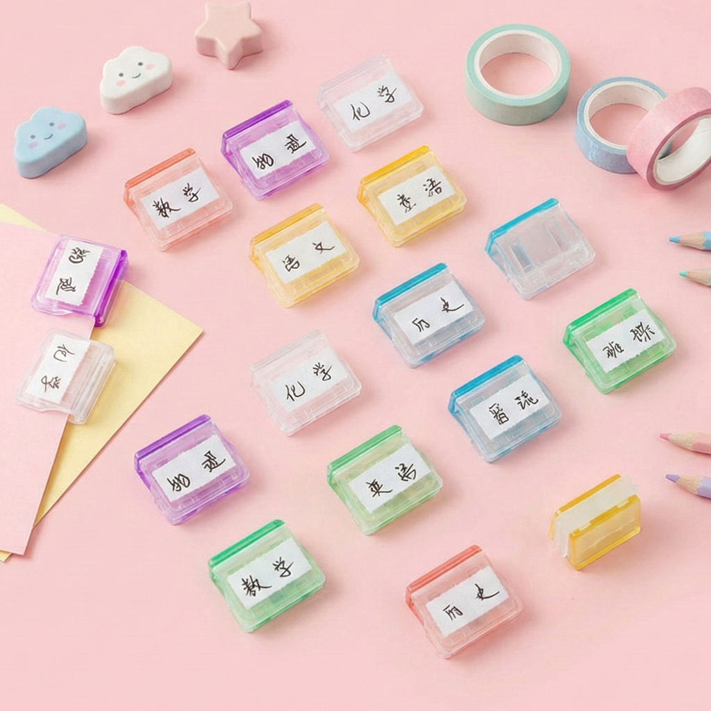 Mini Colorful Transparent Paper Clips - Set of 5
