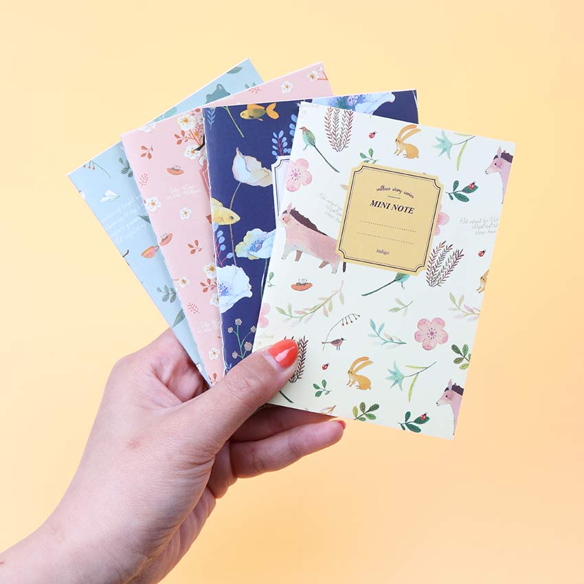 INDIGO Mini Floral Notebook