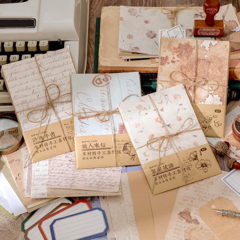 Mixed Kraft Paper - Vintage Postcard