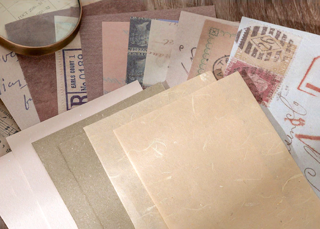 Mixed Kraft Paper - Vintage Postcard