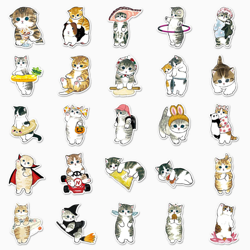 Mofusand Cat Stickers - Set of 50
