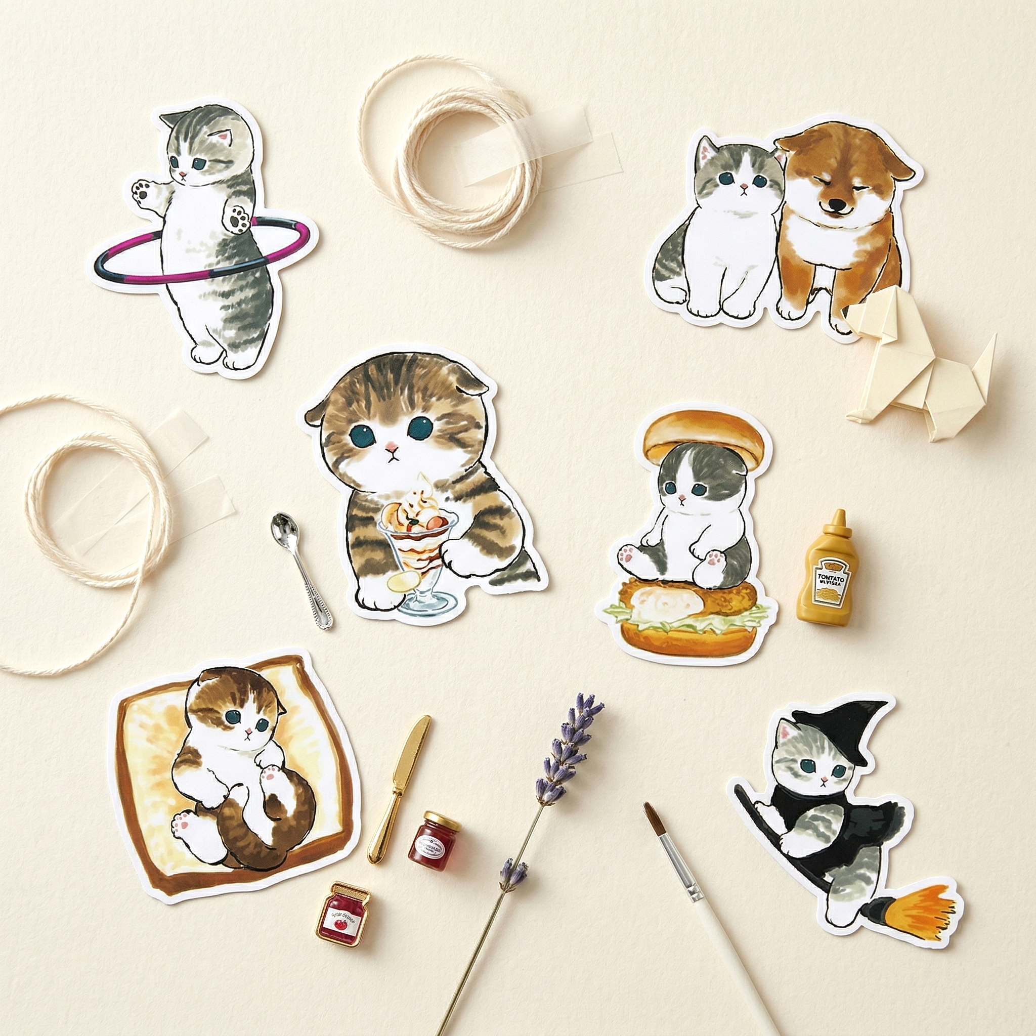Mofusand Cat Stickers - Set of 50