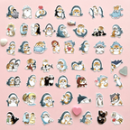 Mofusand Cat Stickers - Set of 50 - Little Sharks