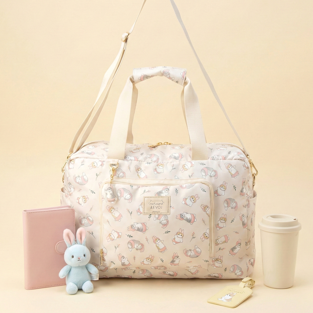 Mofusand x Evoj Large Expandable Travel Bag