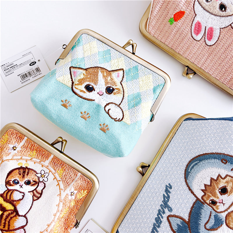 Mofusand Kiss-Lock Purse - Mint