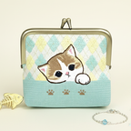 Mofusand Kiss-Lock Purse - Mint