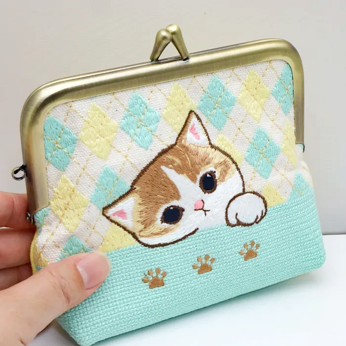 Mofusand Kiss-Lock Purse - Mint