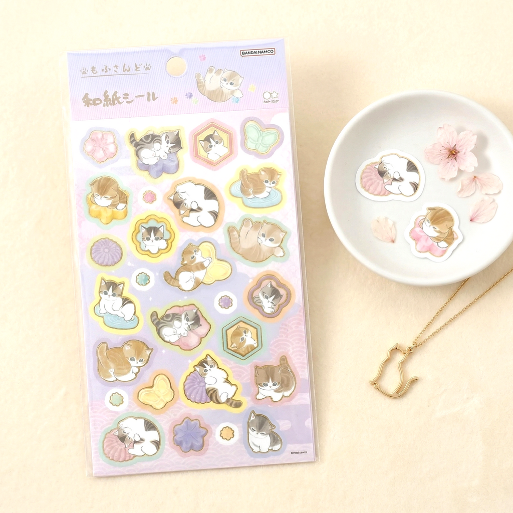 Mofusand Sakura Cloud Stickers - Limited Spring Edition