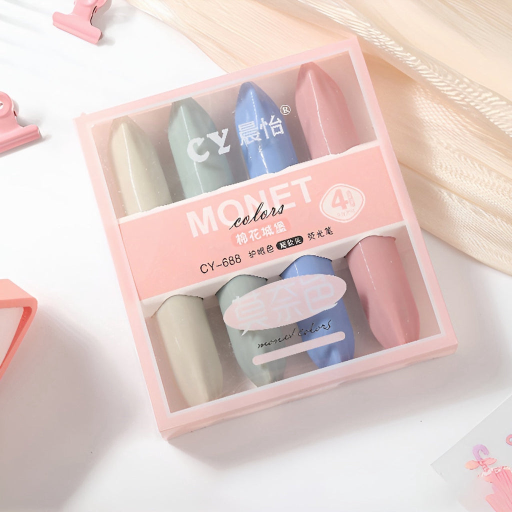Monet Colors Aesthetic Highlighters - Set of 4