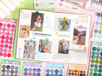 Monet Watercolor Dots - 6 Sheets of Stickers