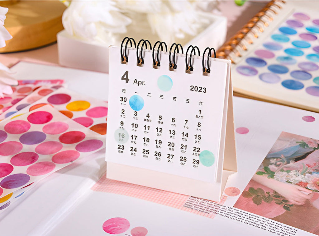 Monet Watercolor Dots - 6 Sheets of Stickers