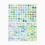 Monet Watercolor Dots - 6 Sheets of Stickers