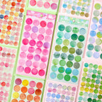 Monet Watercolor Dots - 6 Sheets of Stickers