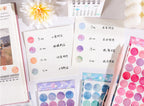 Monet Watercolor Dots - 6 Sheets of Stickers