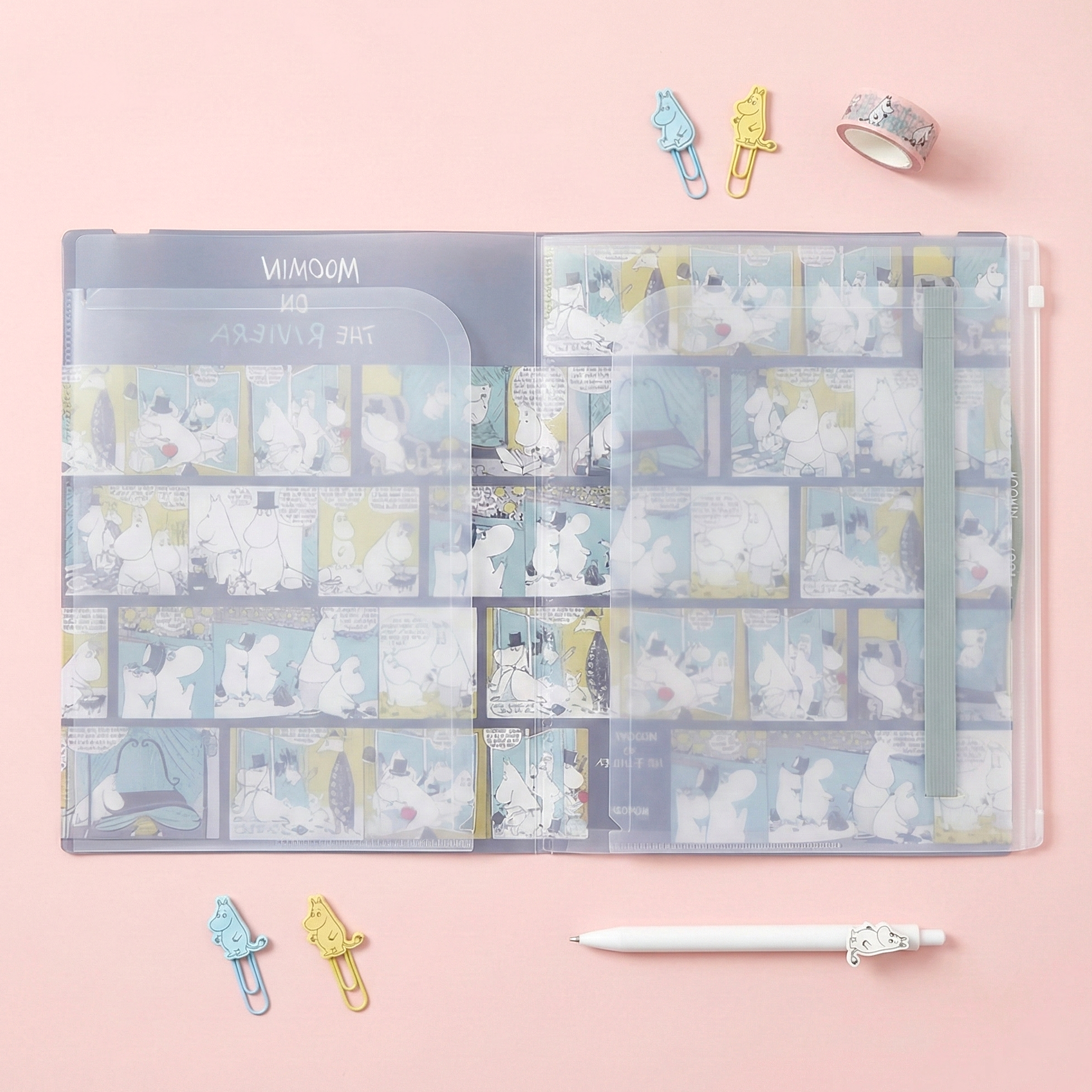 Moomin A4 Clear Book - Moomin On The Riviera