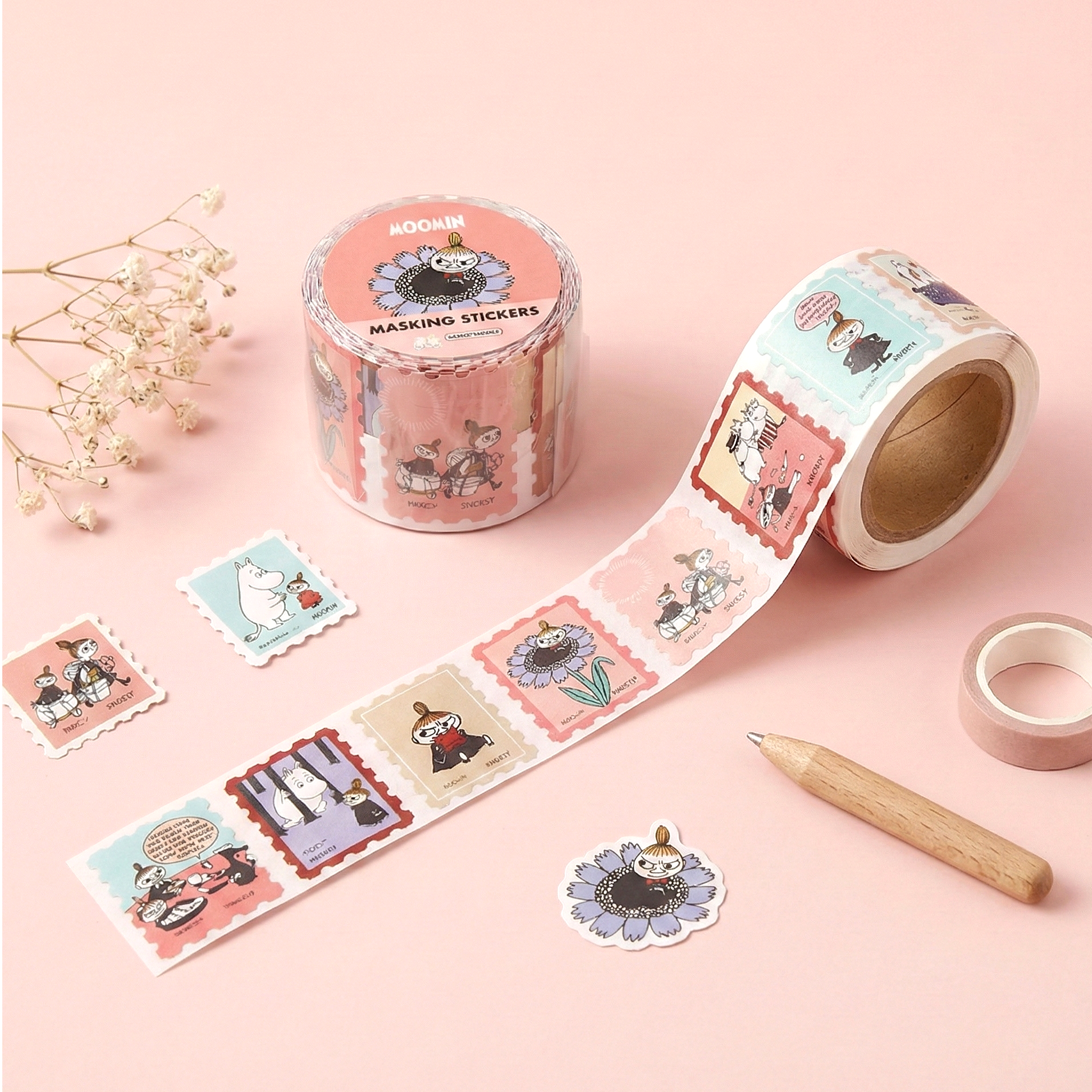 Moomin Washi Sticker Roll - Pink