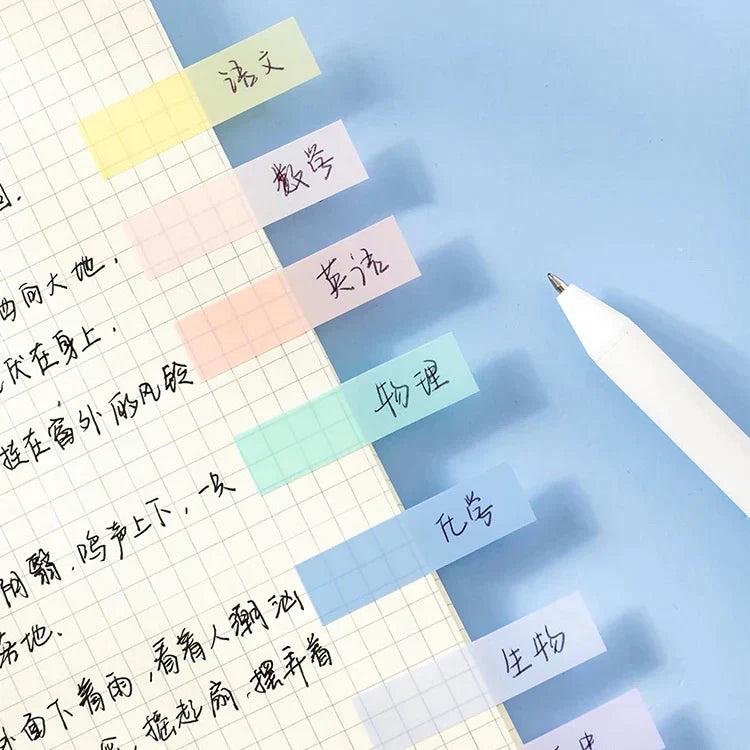 Morandi Translucent Index Sticky Notes