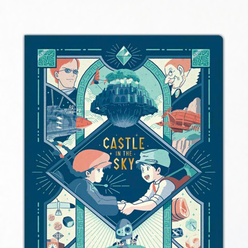 Movic Retro Frame Clear Folder - Castle In The Sky