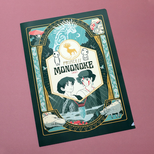 Movic Retro Frame Clear Folder - Princess Mononoke