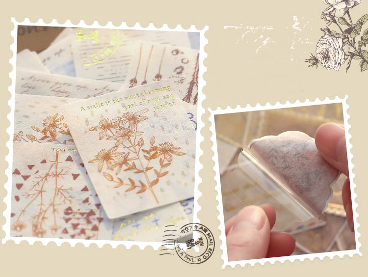 Mr Paper Bronzing Stickers - Post Office Stamps