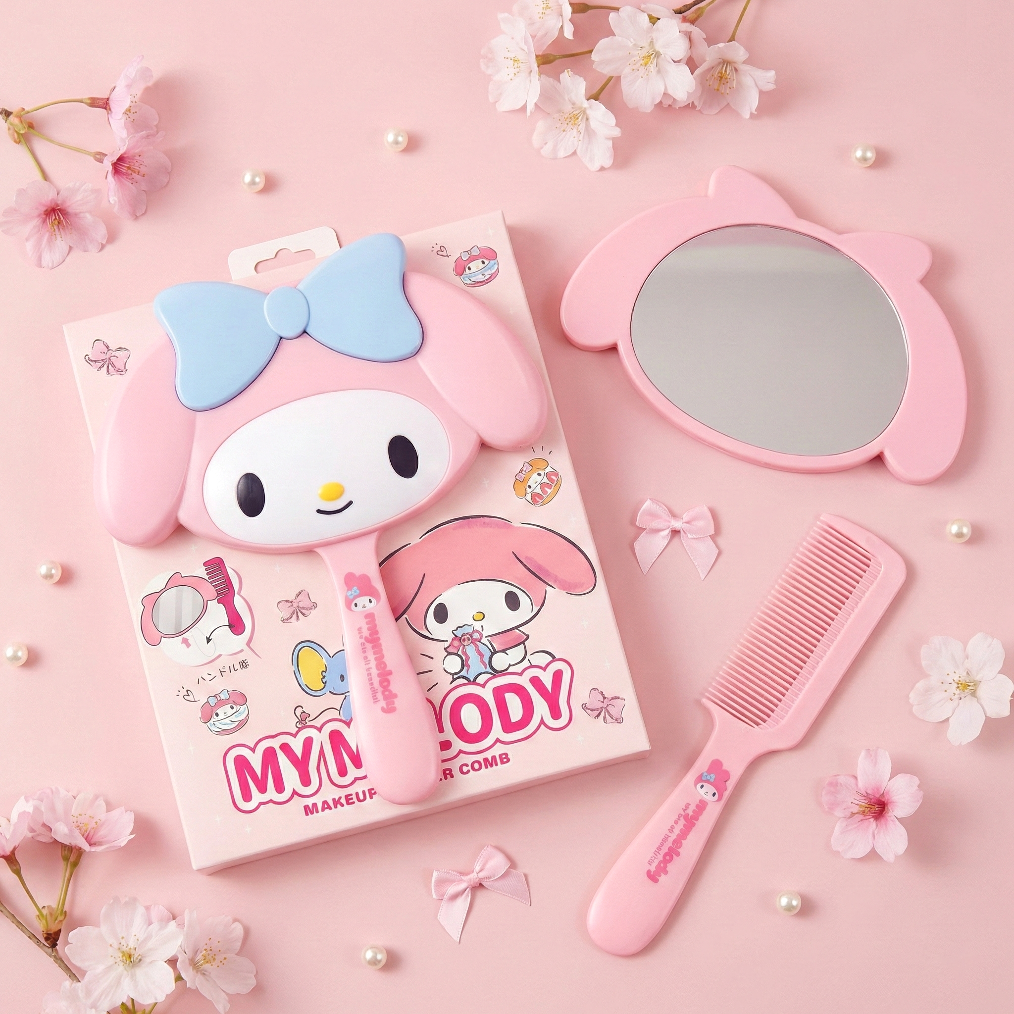 Sanrio Mirror + Comb Vanity Set - My Melody