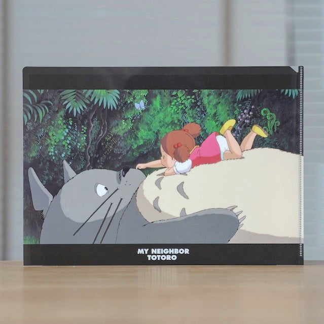 My Neighbor Totoro A4 Clear Folder - Napping On Totoro's Tummy