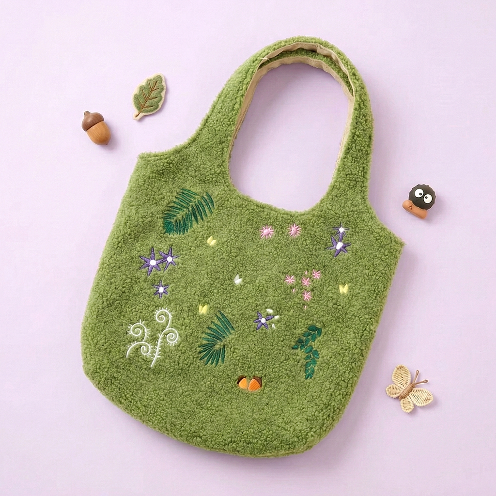 My Neighbor Totoro Forest Sherpa Tote
