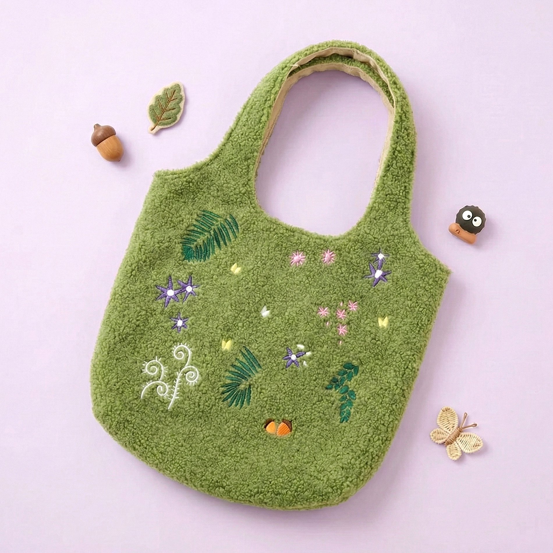 My Neighbor Totoro Forest Sherpa Tote