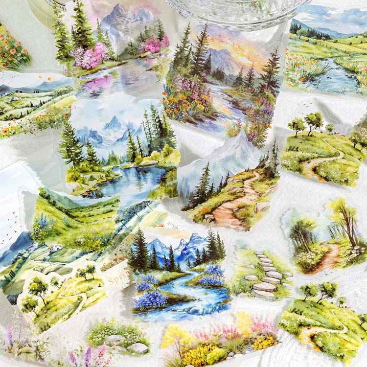 Nature in Seasons Large Clear Stickers