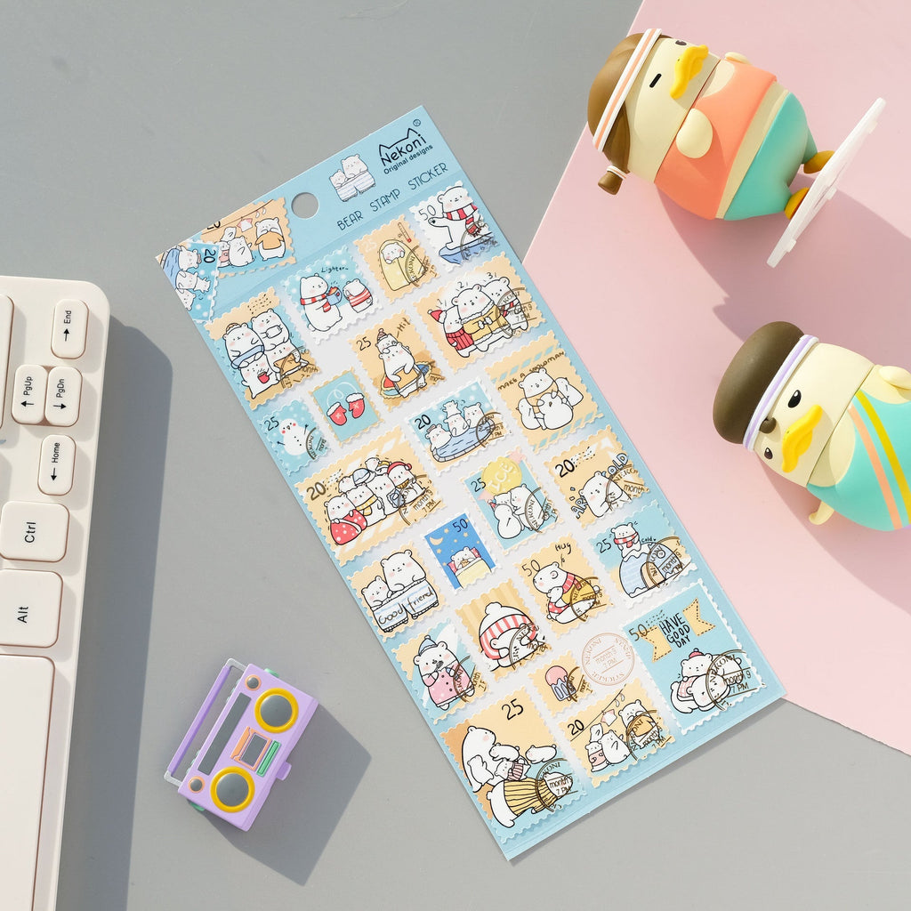 Nekoni Original Animal Stamp Stickers