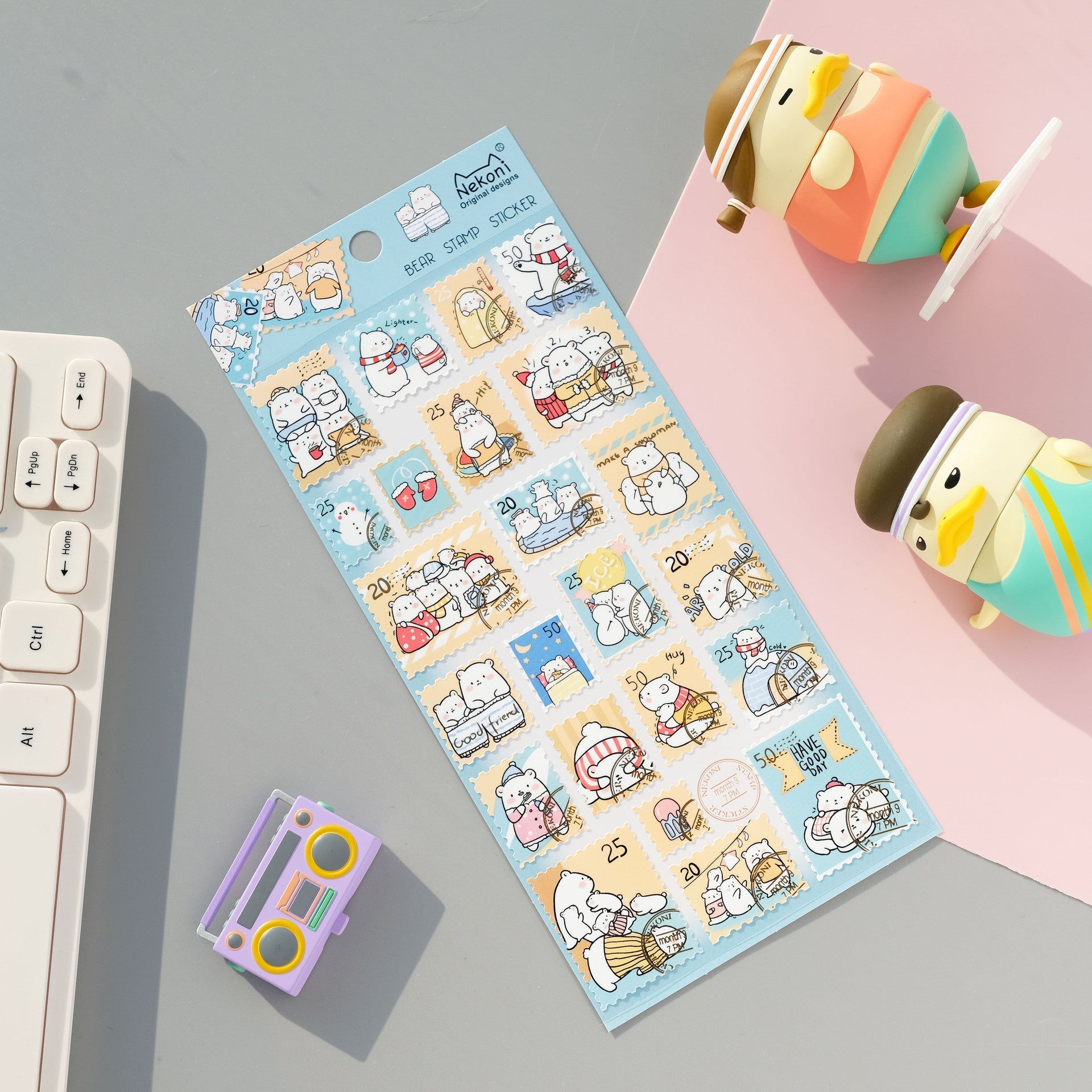 Nekoni Original Animal Stamp Stickers