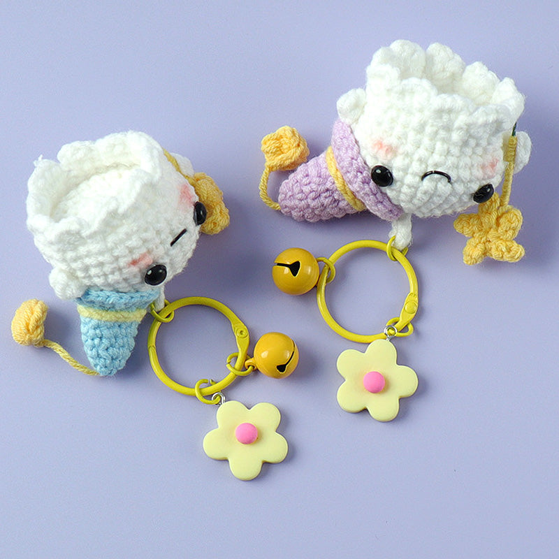 Not-so-Scary Cute Ghost Crochet Keychain