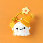 Not-so-Scary Cute Ghost Crochet Keychain