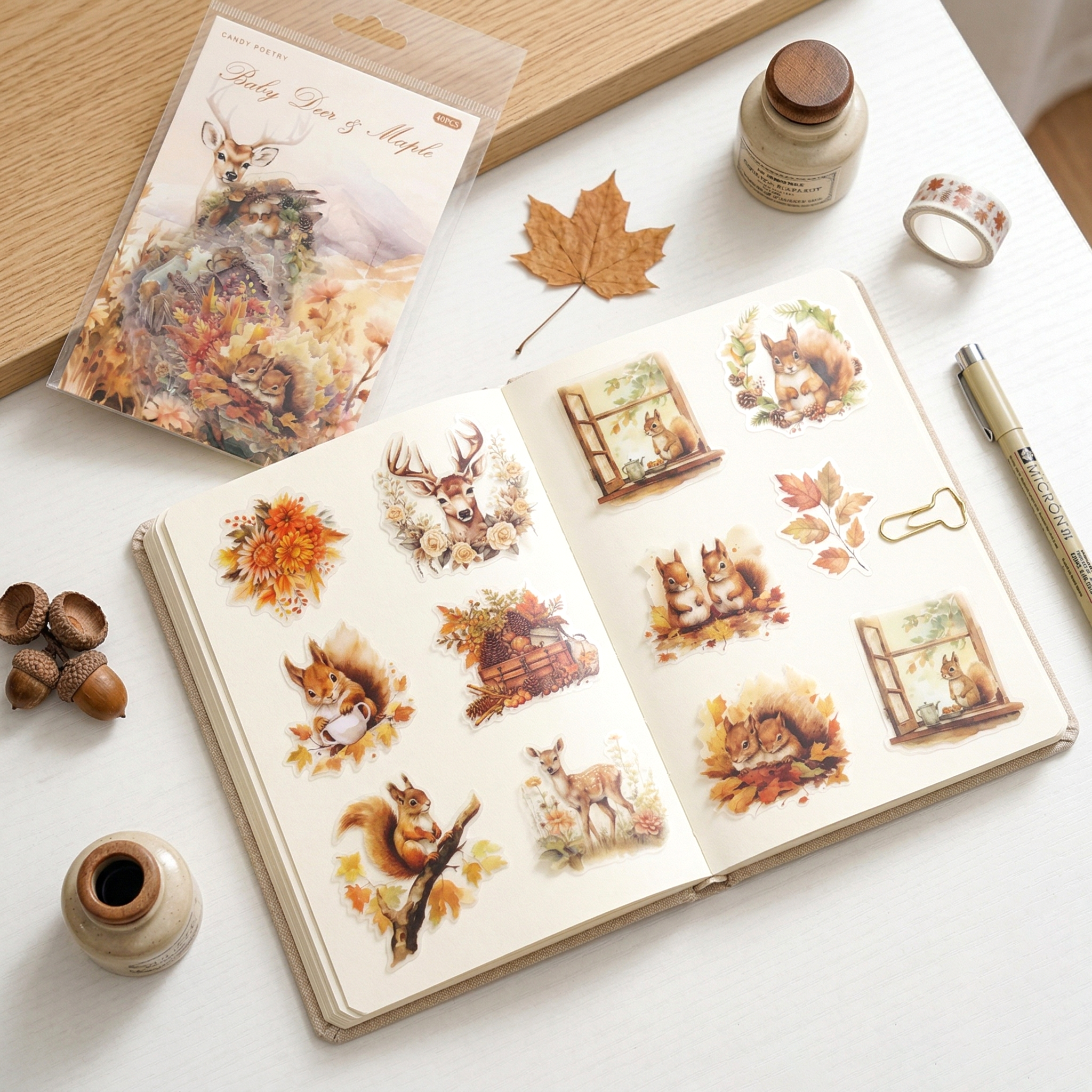Nut & Nest Forest Fall Animal Stickers