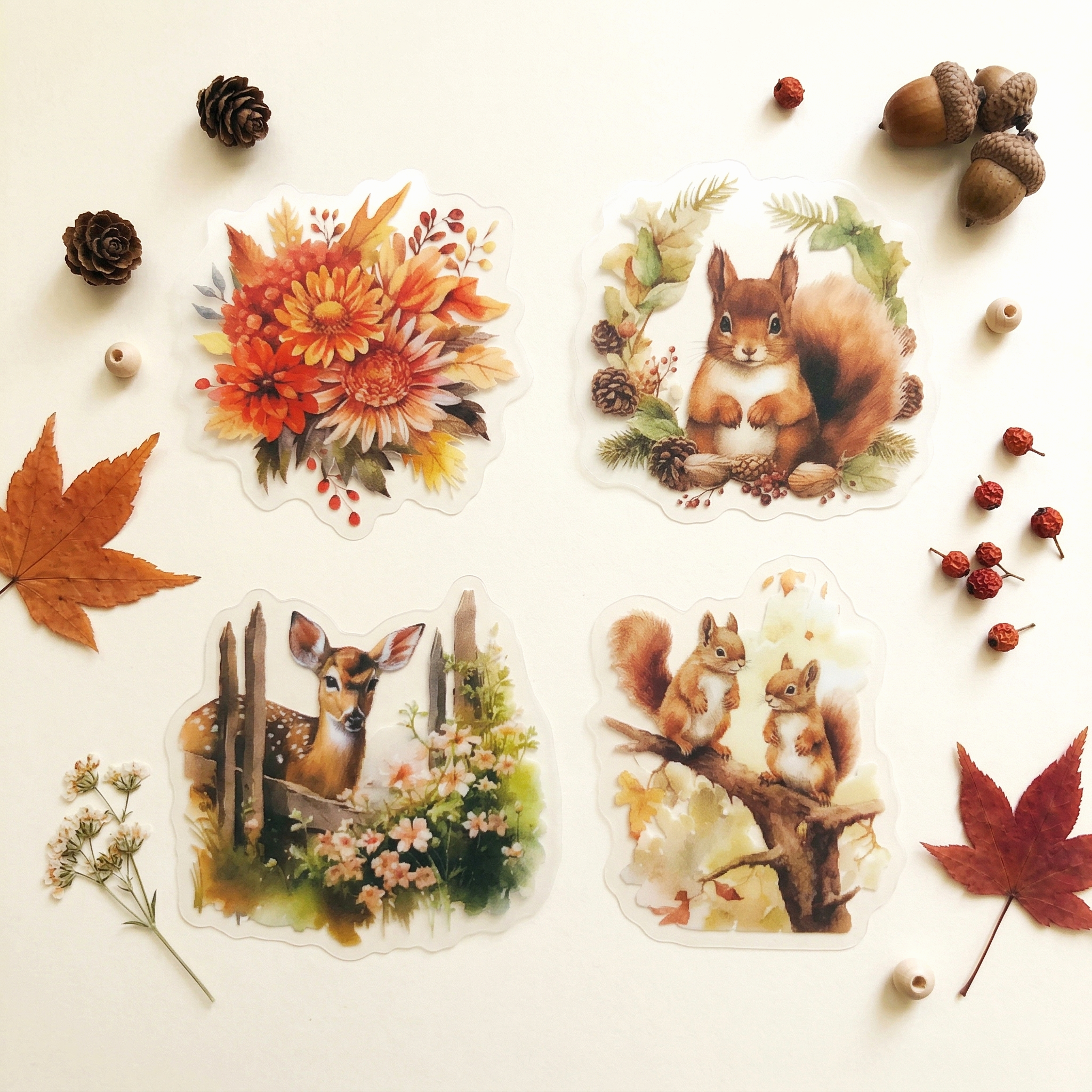Nut & Nest Forest Fall Animal Stickers