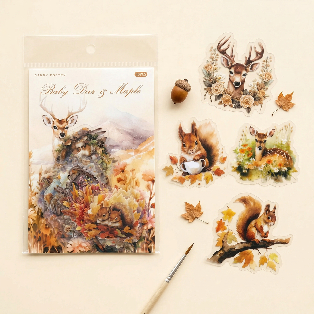 Nut & Nest Forest Fall Animal Stickers