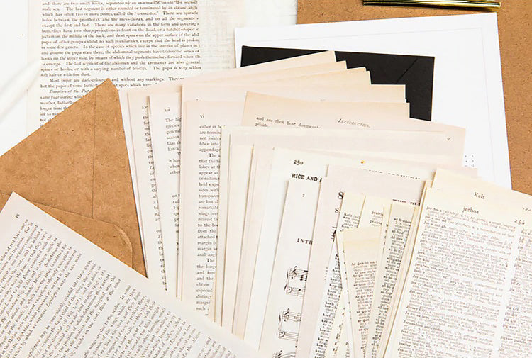 Old Book Pages Decorative Paper
