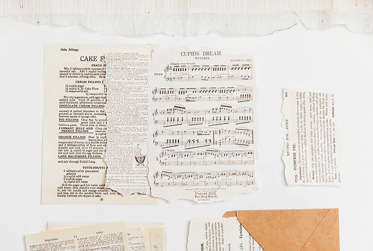 Old Book Pages Decorative Paper