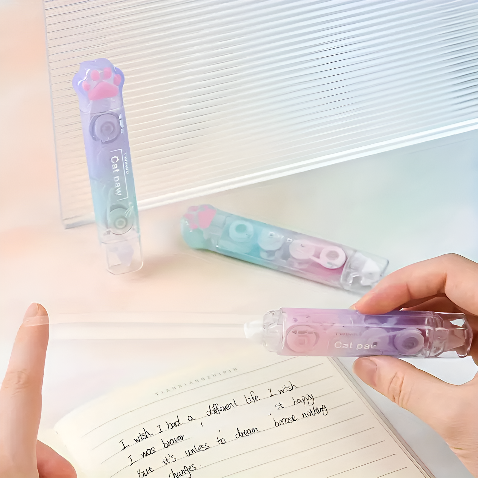 Ombre Cat Paw 2-Way Correction Tape & Glue Tape