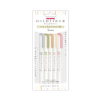 Zebra Mildliner - Natural Mild - 5 x Double Sided Highlighter Set