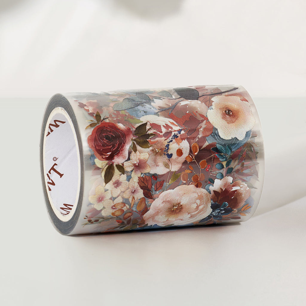 Dusty Blue & Cinnamon Wide Washi/PET Tape