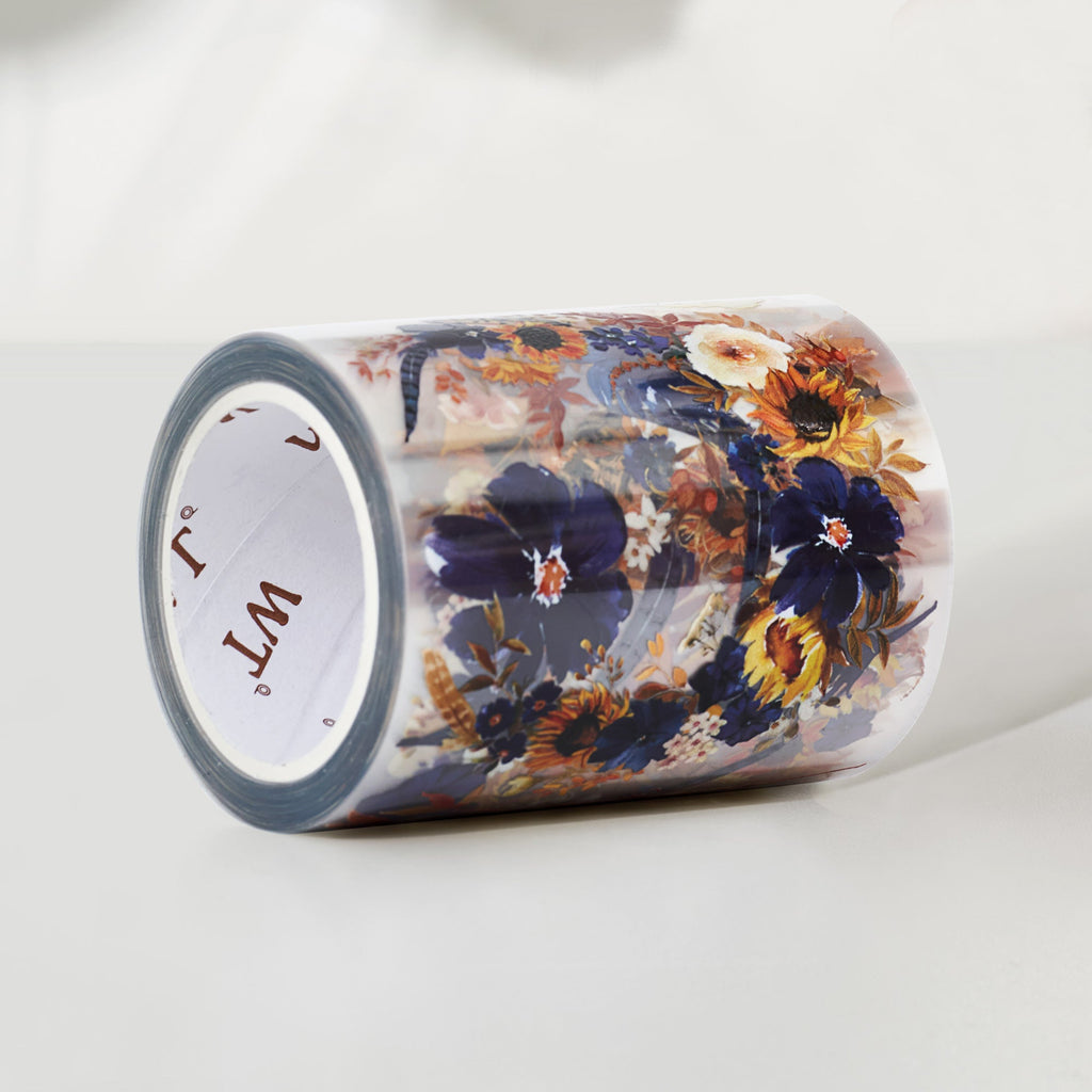 Sunflower & Navy Wide Washi/PET Tape