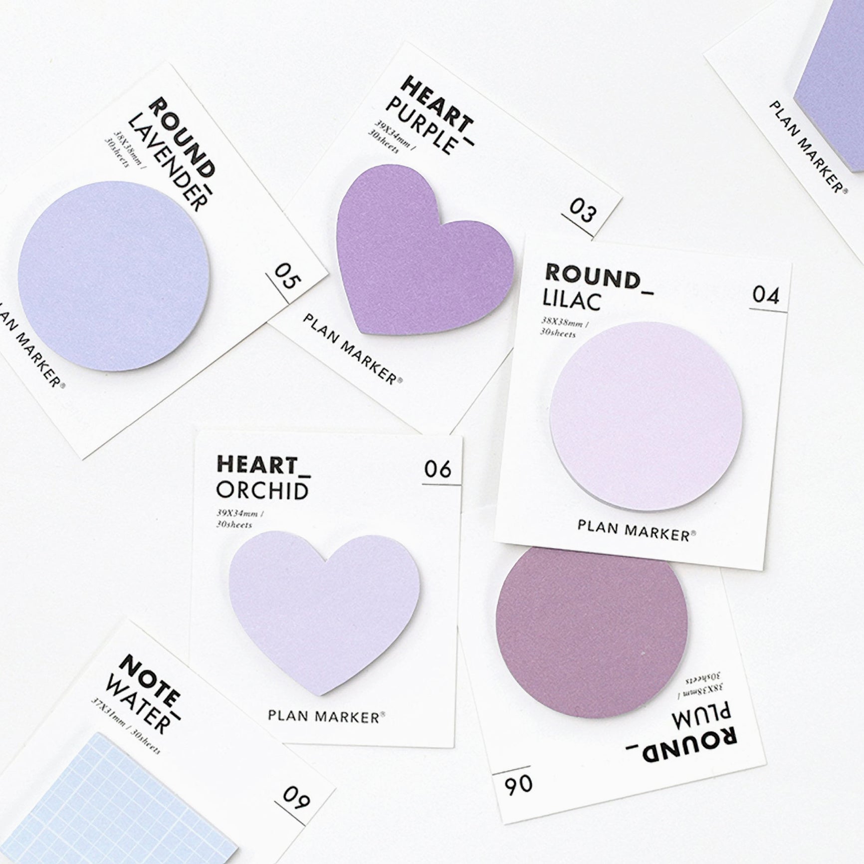 Paperian Color Large Heart Sticky Notes