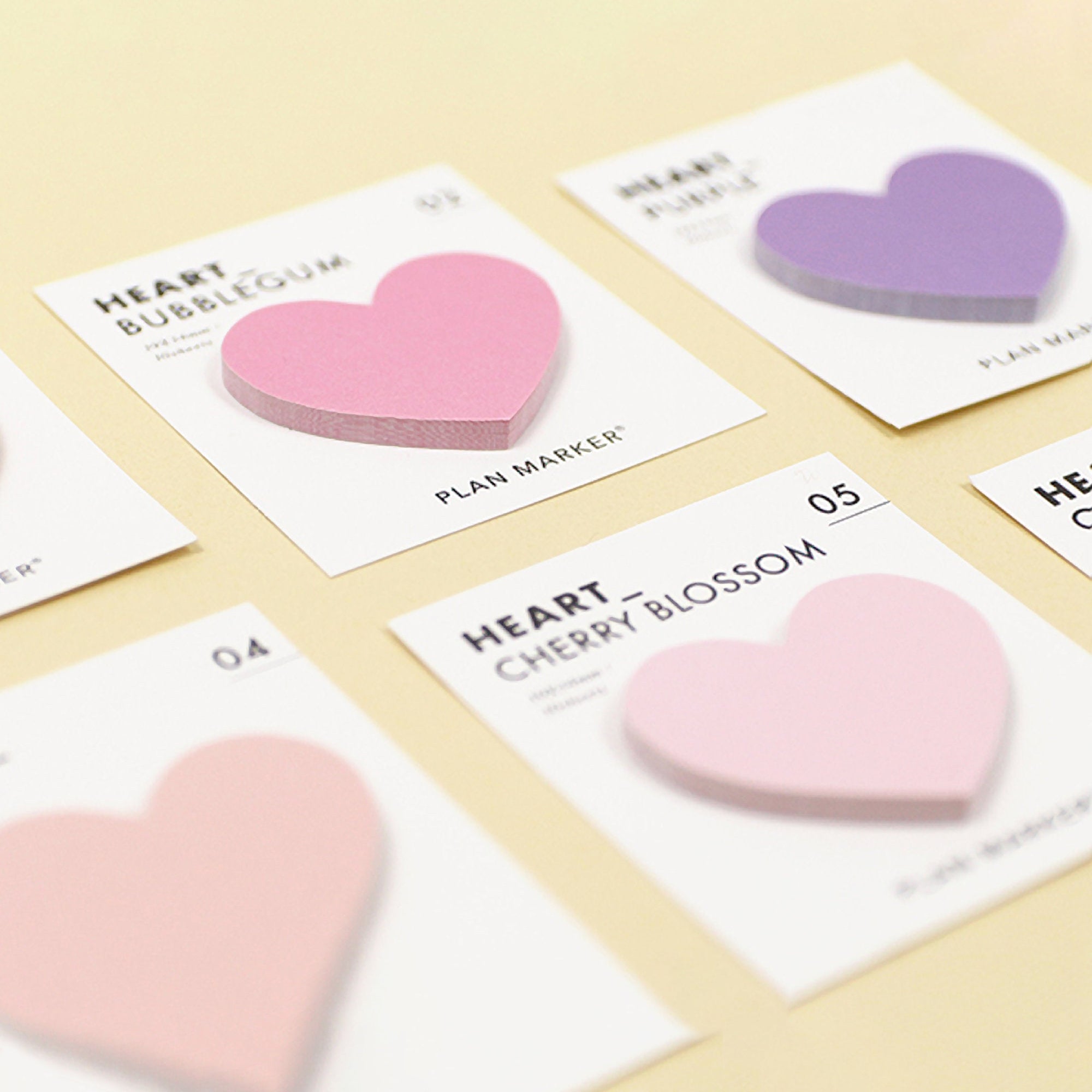 Paperian Color Large Heart Sticky Notes