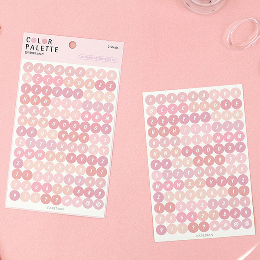 Paperian Color Palette Stickers - Letters
