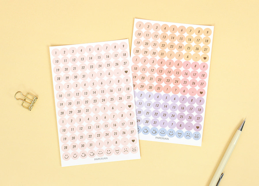 Paperian Diary Deco Removable Stickers - 8 Sheets